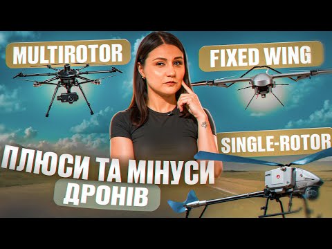 Видео: Плюси та мінуси різних типів дронів. Advantages and disadvantages of different types of UAVs.Урок 82