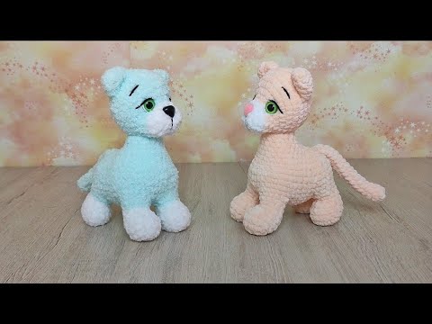 Видео: Котёнок крючком || Часть 2 || Голова,уши, хвост ||Подробный, попетельный мастер-класс||