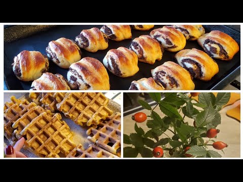 Видео: Идем в школу/готовлю булочки с маком/сорвала шиповник