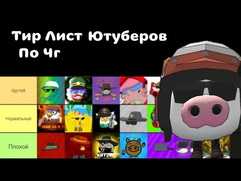 Видео: Тир Лист Ютуберов по Чикен Ган Chicken Gun Автор идеи: @Kunak34k228