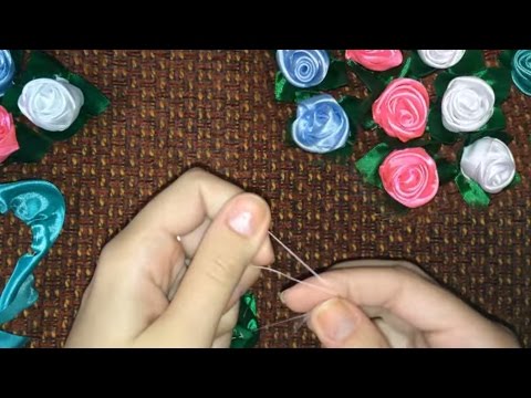 Видео: Как сделать Розочки из лент - заготовка топиария