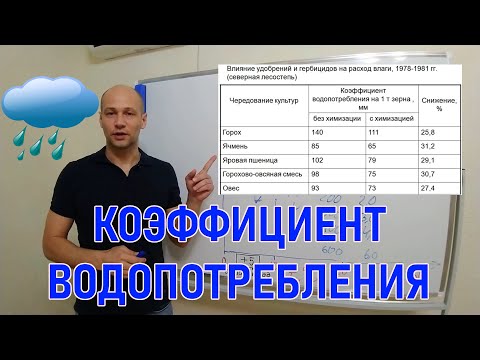 Видео: Коэффициент водопотребления сельскохозяйственных культур