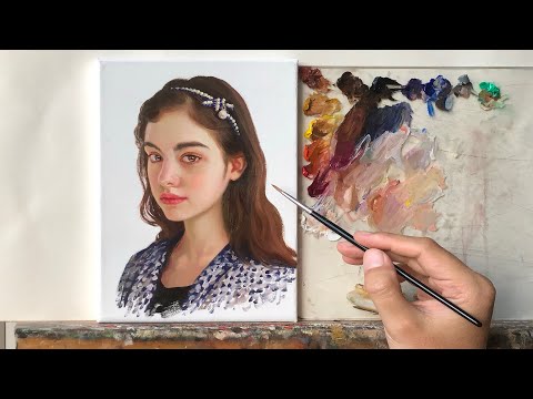 Видео: 【Чистое наслаждение】Картина: Девушка с Утончённой Красотой｜Алла Прима Портрет