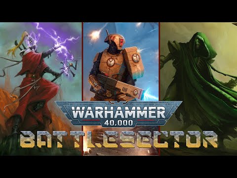 Видео: Warhammer 40000: онлайн бои -  эльдары, некроны и тау  [Warpforge]