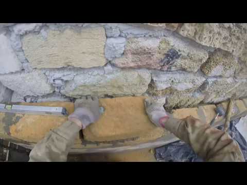 Видео: Кладка ракушняка 6 ряд 20 01 2016 СТРОЙКА ПРОДОЛЖАЕТСЯ