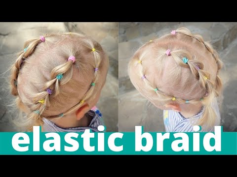 Видео: КАК сделать косу на резинке ребенку на тонкие и короткие волосы  | Elastic BRAID for little girl