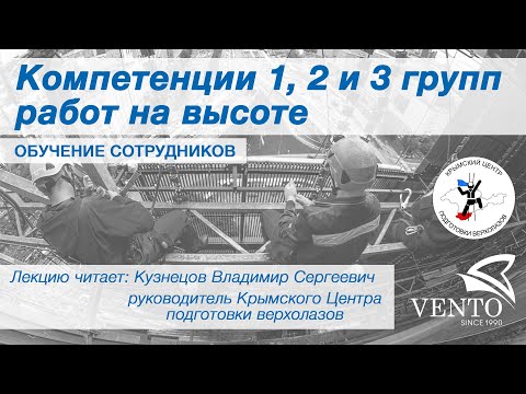 Видео: Группы допуска к работам на высоте: 1, 2, 3я группы | Кузнецов Владимир