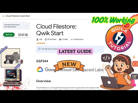 Видео: Облачное хранилище файлов: Qwik Start | КРАТКОЕ РУКОВОДСТВО #GSP244 #qwiklabs #arcade_facilitator