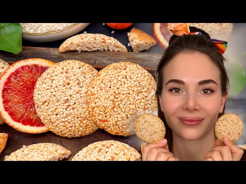 Видео: Хрустящее кунжутное печенье