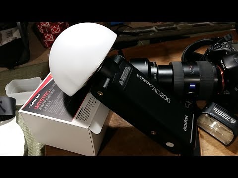 Видео: Godox AD-S17, широкоугольная насадка на Godox AD200.