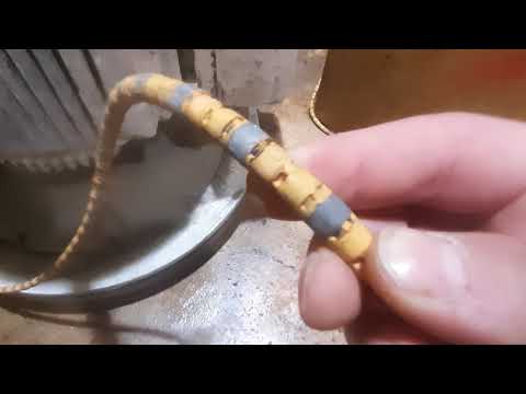 Видео: резка бетона тросом с алмазной пылью !!!  cutting concrete with a wire rope with diamond dust !!!