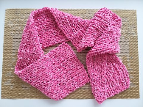 Видео: Вяжем МЯГКИЙ шарфик СПИЦАМИ. Набор  для вязания ШАРФА из ФИКС ПРАЙС!