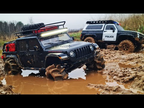 Видео: Я пытался, НО застрять так и НЕ СМОГ! JEEP на тракторах - король бездорожья. RC OFFroad 4x4