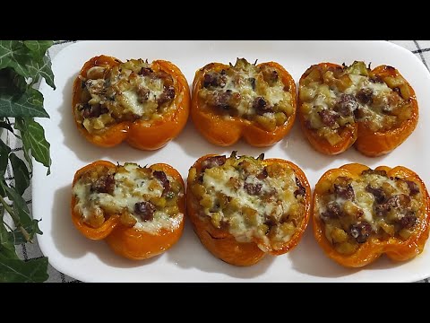 Видео: ЭТО ОЧЕНЬ ВКУСНО!!! ФАРШИРОВАННЫЙ ПЕРЕЦ В ДУХОВКЕ