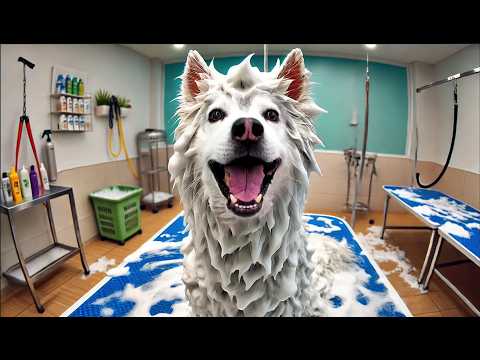 Видео: ИСТЕРИКА У ХАСКИ / ГРУМИНГ И КУПАНИЕ СОБАКИ