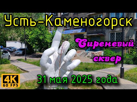 Видео: Сиреневый сквер, Усть-Каменогорск. (4К), 31 мая 2025 года.