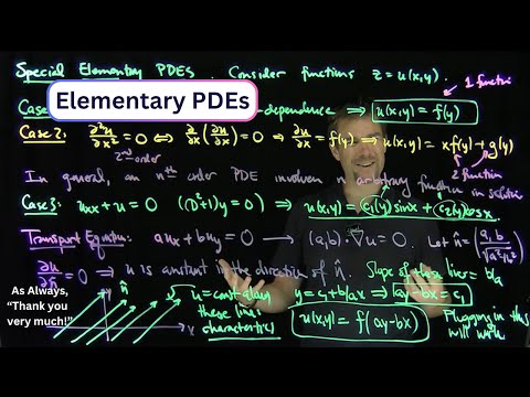 Видео: Некоторые элементарные уравнения в частных производных