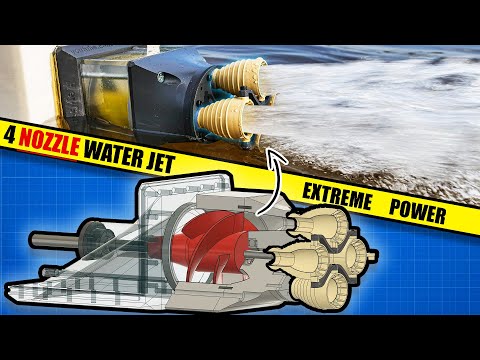 Видео: Напечатанная на 3D-принтере струя воды с 4 мощными независимыми соплами