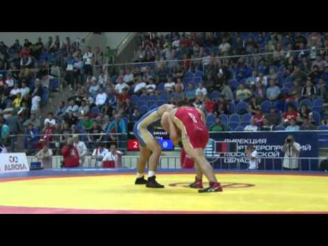 Видео: ЧР по греко-римской борьбе-2014. 85 кг. Азамат Бикбаев - Давид Чакветадзе. Полуфинал