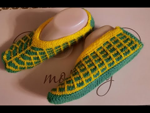 Видео: Тапочки-следочки "Лесенка"