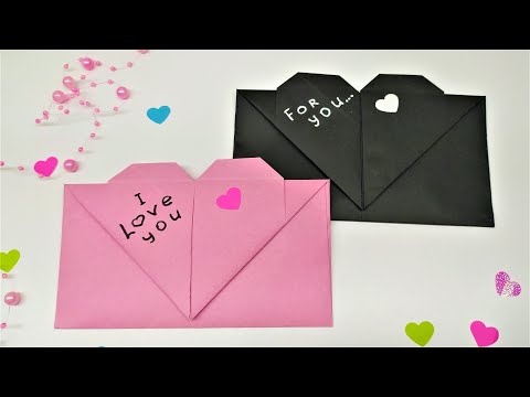 Видео: ОРИГАМИ СЕРДЦЕ-КОНВЕРТ из бумаги Валентинка из бумаги | Origami  Paper Heart-Envelope Valentine Card