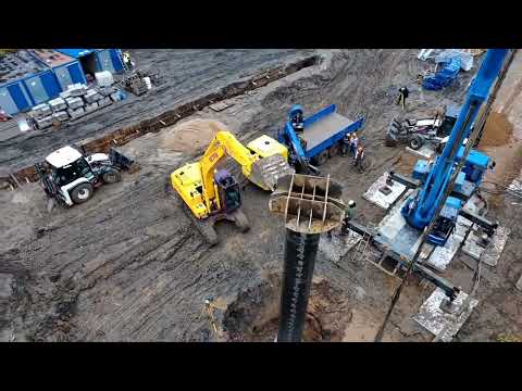 Видео: Монтаж фундамента опоры ЛЭП.