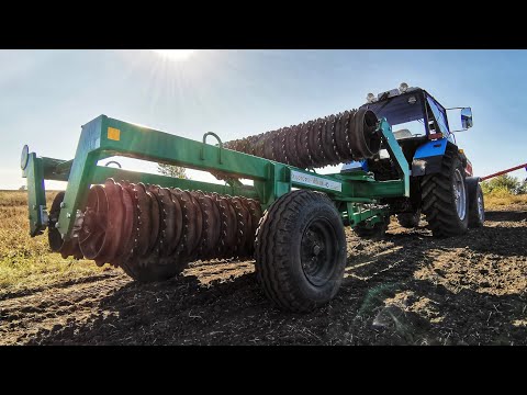 Видео: МТЗ 82П с балочным мостом и  катками в поле