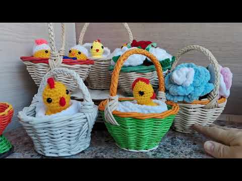 Видео: МАЛЕНЬКАЯ Корзинка для  сувениров или ДЕКОРАТИВНЫХ БУКЕТОВ . SMALL Basket  DECORATIVE BOUQUETS