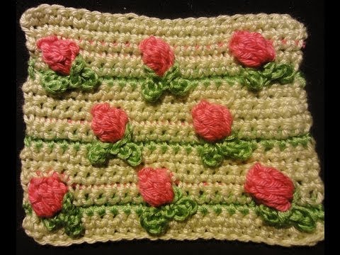 Видео: Узор " ТЮЛЬПАНЫ " Вязание крючком  Pattern "TULIPS" Crocheting