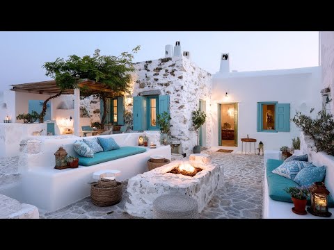 Видео: Современный греческий дизайн побеленного дома на берегу Средиземного моря