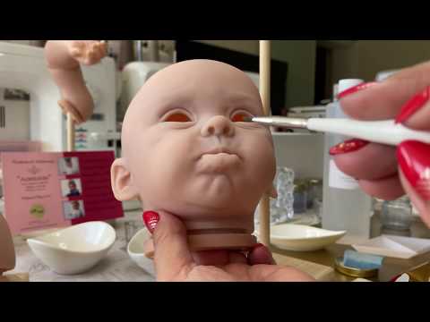 Видео: 3 МК Реборнинг урок продолжение делаем прорисовку вен и синие места. O Kirchgessner