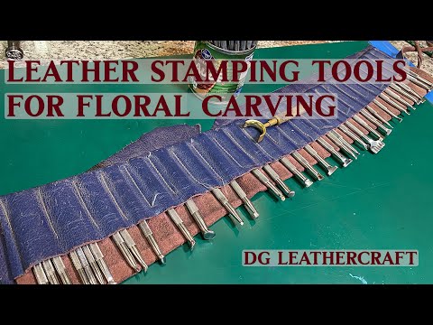 Видео: Инструменты для тиснения кожи для цветочной резьбы