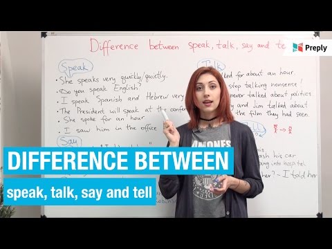 Видео: Разница между словами SPEAK, TALK, SAY AND TELL