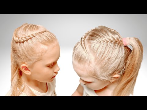 Видео: Прическа на длинные волосы в школу за 5 минут. Прически для девочек