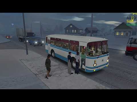 Видео: На Лаз-695Н по Омнинску v1.0 в Omsi 2