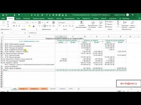 Видео: Тестирование финансистов   составление ОПУ и Баланса на основе ОСВ