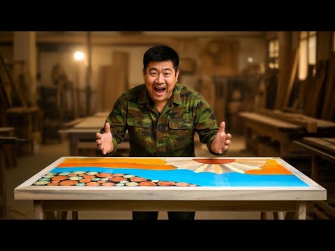 Видео: Он создал пейзаж внутри стола! (С японским секретом!)