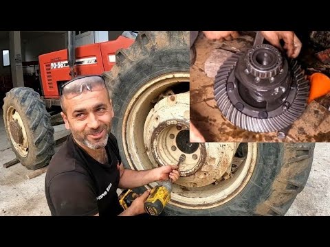 Видео: Как заменить дифференциал трактора Fiat 7056 / Замена масляных тормозных колодок трактора