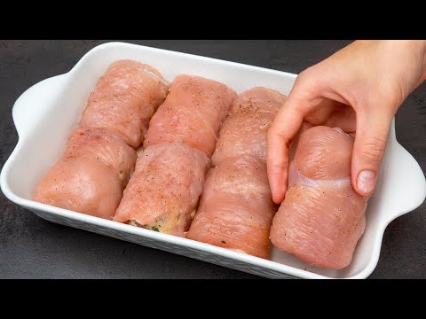 Видео: Таких вкусных куриных рулетов, приготовленных таким способом, вы еще не пробовали!