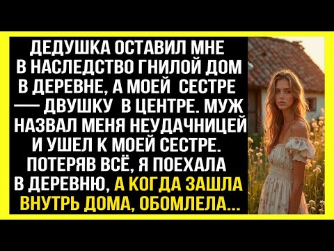 Видео: Дедушка оставил мне в наследство гнилой дом в деревне, а когда я зашла внутрь дома, обомлела