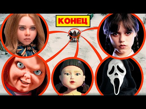 Видео: Если вы увидите ЧАКИ, УЭНСДЕЙ, КРИК, M3GAN и КУКЛУ ИЗ ИГРЫ КАЛЬМАРА в Реальной Жизни, то бегите!