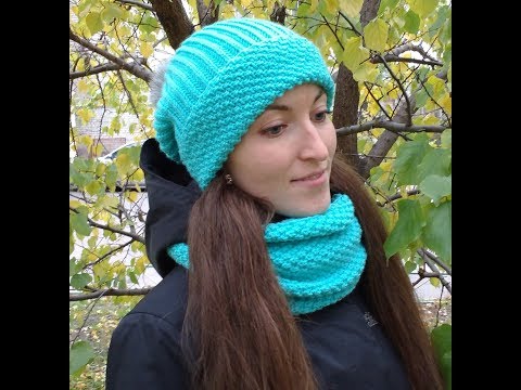 Видео: Модный снуд 2021. Снуд в два оборота-красивым узором.Вяжем снуд спицами