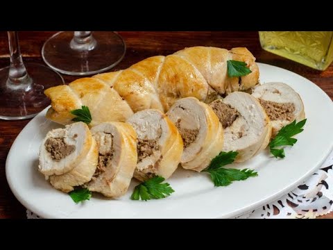 Видео: Вкусная курочка с нежной начинкой. КУРИНЫЕ РУЛЕТЫ С ПЕЧЕНЬЮ