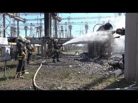 Видео: ЧП на подстанции ОРУ