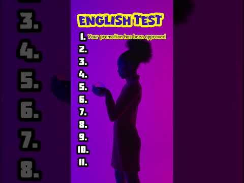 Видео: Тест по Английскому языку. English test for you. Английский для начинающих.