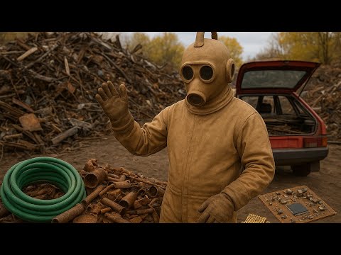 Видео: На свалке сокровищ: золото, медь и костюм подводника.