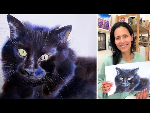 Видео: Советы по рисованию ЧЕРНЫМ цветом в акварели