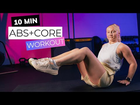 Видео: 10-минутная тренировка пресса для начинающих | Простая домашняя программа для мышц кора (без обор...