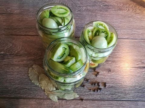 Видео: Маринованные ЗЕЛЁНЫЕ помидоры. ПРОСТО и ВКУСНО!