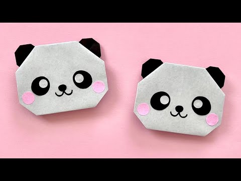 Видео: 折り紙 簡単 可愛い パンダ 折り方 Origami Easy Cute Panda 종이접기 판다 折纸 熊猫 摺紙 動物 оригами панда Paper Craft animals